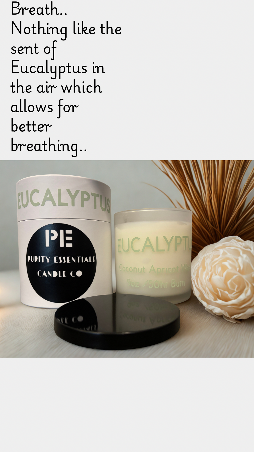 Eucalyptus scented candle
